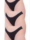 Damen Brasilien 3Pack Schwarz