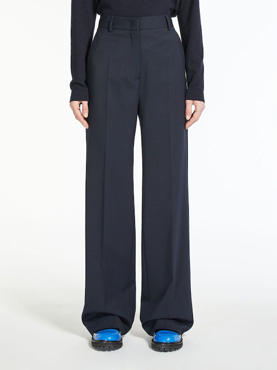 Weekend Maxmara Women's Fabric Trousers Navy Blue