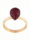 Arteon Ring with Zircon made of Silver Gold Plated