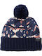 Knitted Beanie Cap Navy Blue