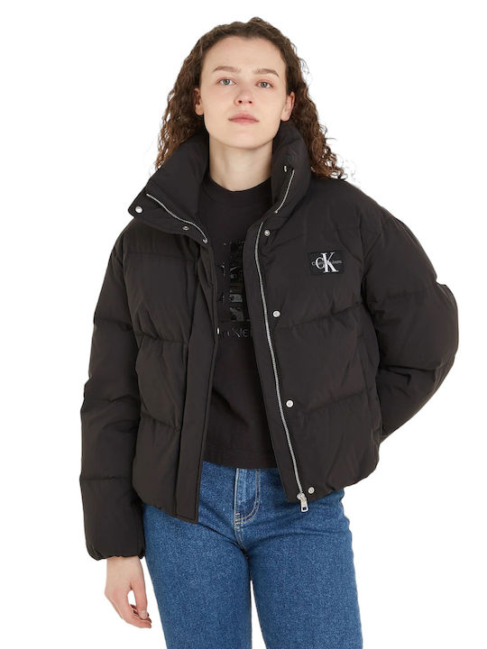 Calvin Klein Women's Short Puffer Jacket for Winter Black