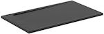 Ideal Standard Rectangular Artificial Stone Shower Black Ultra Flat S I Life 120x90cm
