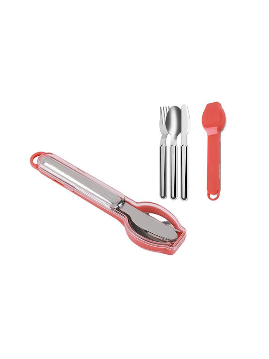 iDrink Stainless Steel 18/10 Red Cutlery Set