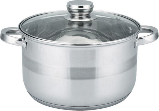 Rosberg Βαθιά Ανοξείδωτη Κατσαρόλα 6.5lt / 24cm