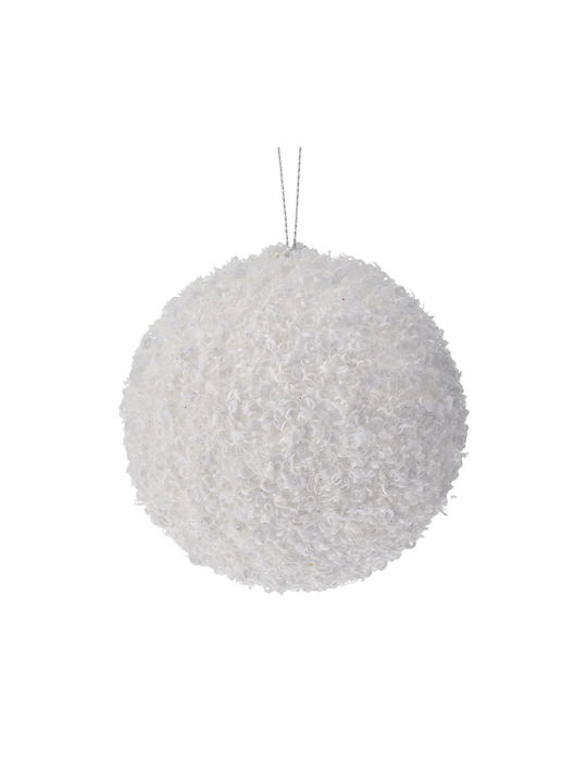 Iliadis Christmas Plastic Ball Ornament White 8cm