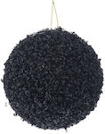 Ornament suspendat Glob Plastic Negru 8buc