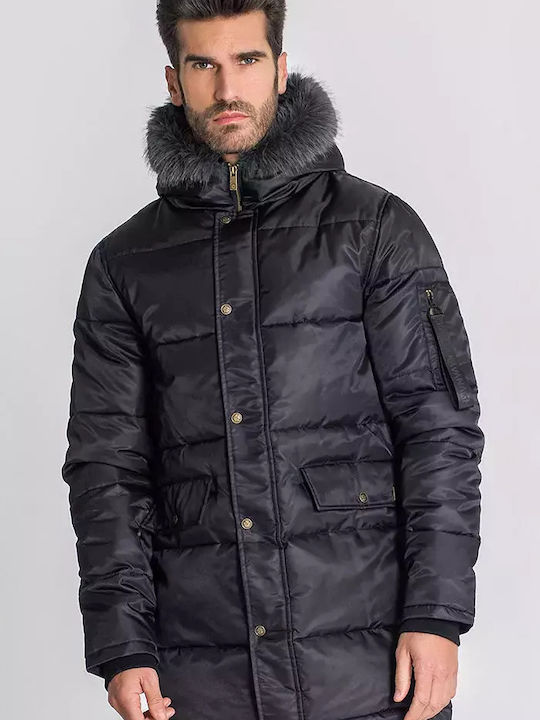 Gianni Kavanagh Men's Winter Parka Jacket Black