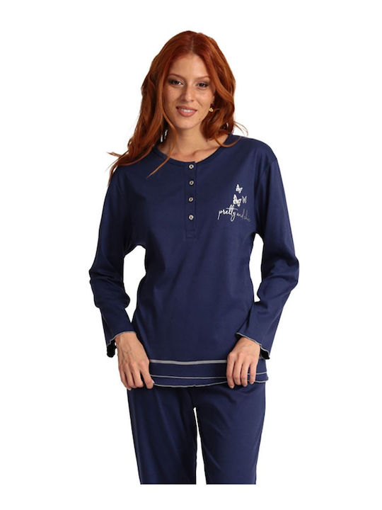 Lydia Creations Winter Women's Pyjama Set Cotto...