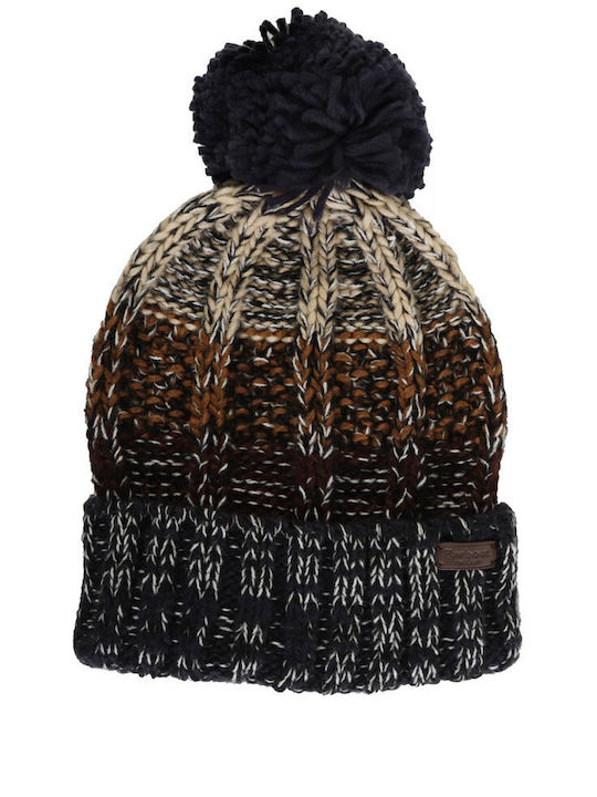 Knitted Beanie Cap Brown