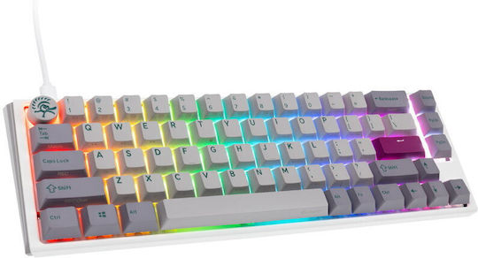 Ducky Wired One 3 Mist Sf Gaming Μηχανικό Πληκτρολόγιο 65% με Cherry MX Speed Silver διακόπτες και RGB φωτισμό (Αγγλικό US) Λευκό