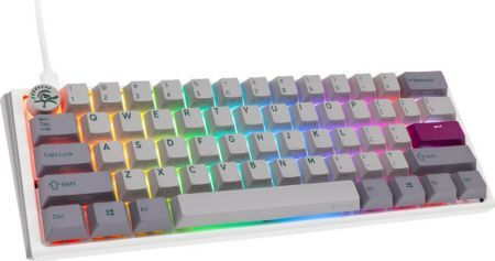 Ducky Wired One 3 Mist Mini Gaming Μηχανικό Πληκτρολόγιο 60% με Cherry MX Brown διακόπτες και RGB φωτισμό (Αγγλικό US) White/Grey