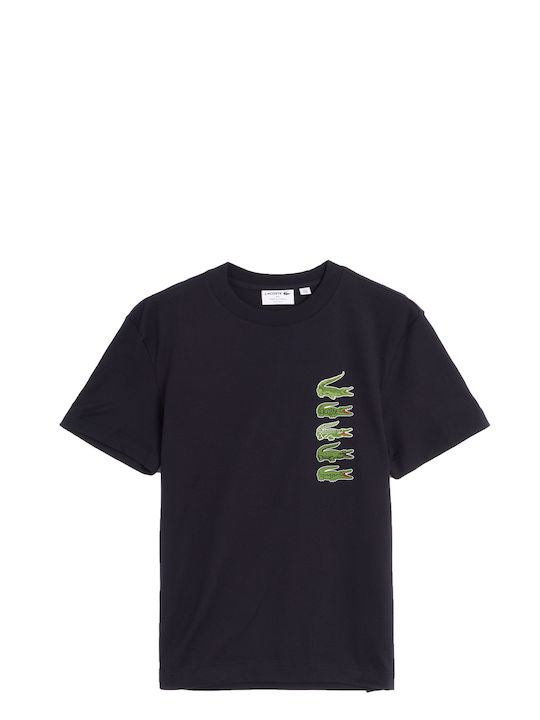 Lacoste Ανδρικό T-shirt Κοντομάνικο Μαύρο