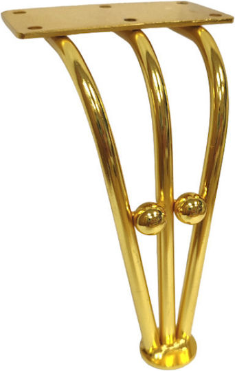 JGS S.A. Metallic Furniture Leg Suitable for Couch 15cm Gold