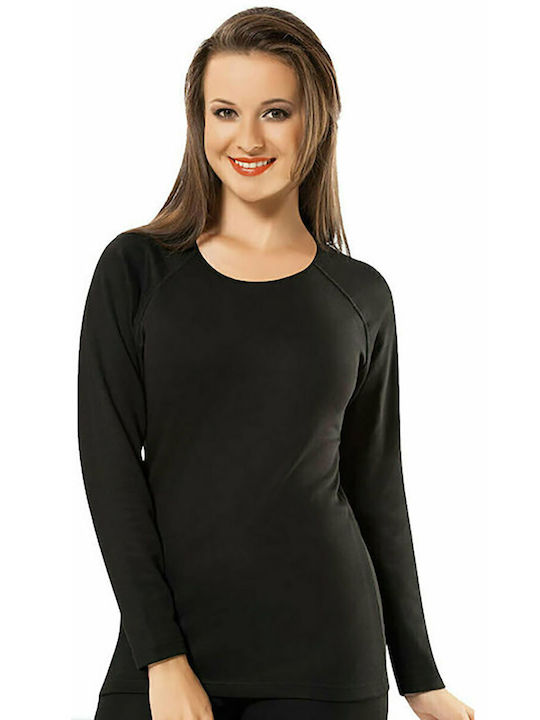 Kota Damen Thermo Langarmshirt Schwarz