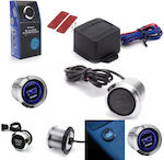 Carner Engine Starter Button 12V Universal Blue