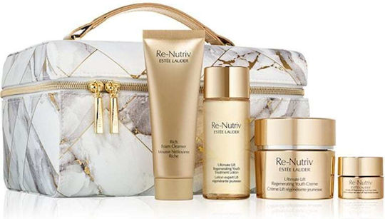 Estee Lauder Re-Nutriv Ultimate Lift Regenerating Youth Crème Face Set Travel Set για Ενυδάτωση, Καθαρισμό Προσώπου & Λάμψη 5τμχ
