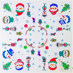 Regina Snowmen Embroidery 90x90cm