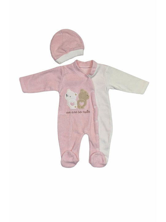 Annora Baby Set Body pentru Bebeluși Catifea Roz