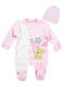 Poulain Baby Bodysuit Set Long-Sleeved Pink 2pcs