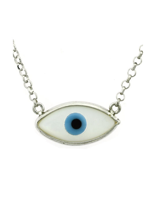 Essentials Halskette Auge aus Silber