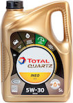 Total Quartz Ineo Ecs Synthetic Car Lubricant 5W-30 C2 5lt for Diesel Engine