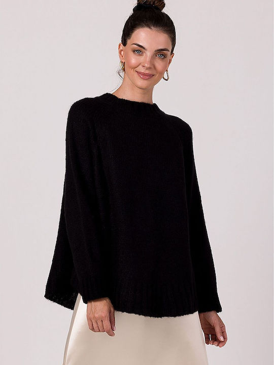 BE Knit Women's Long Sleeve Sweater Black