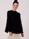 BE Knit Damen Langarm Pullover Schwarz