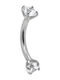 Piercing.gr Titanium Bar Earring 1.2mm Silver