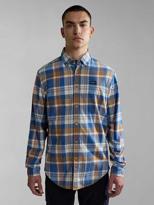 Napapijri Long-sleeved Flannel Shirt Checked Mu...