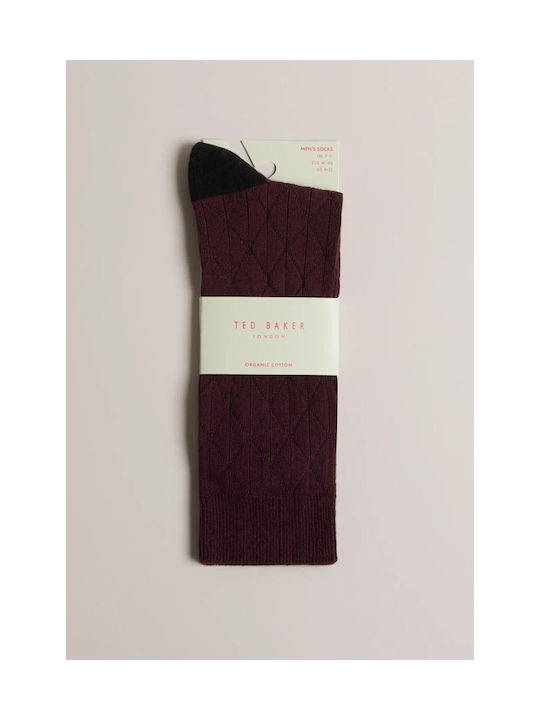 Ted Baker Bărbați Șosete Burgundy 1Pachet