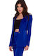 Makover Long Women's Blazer Blue