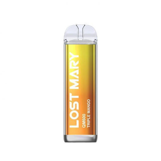 Lost Mary Triple Mango Електронна Еднократна Цигара 600 Вдишвания Triple Mango 2ml 20mg Оранжева