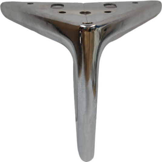 JGS S.A. Μεταλλικό Πόδι Επίπλου 15cm Ασημί 6868-282