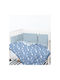 Kentia Aspen Baby Sheets Set Crib Flannel White-Blue 120x170cm 3pcs