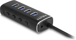 DeLock USB-Hub 4 Anschlüsse (USB-C) 64233
