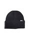 District75 Ribbed Beanie Cap Black