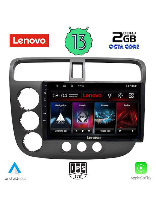 Lenovo Ηχοσύστημα Αυτοκινήτου για Honda Civic 2001-2006 (Bluetooth/USB/WiFi/GPS) με Οθόνη Αφής 9"