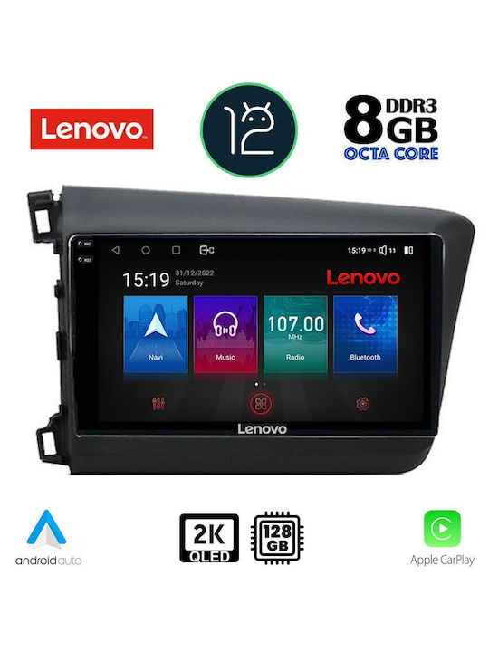 Lenovo Car-Audiosystem für Honda Bürgerlich 2012-2016 (Bluetooth/USB/AUX/WiFi/GPS/Apple-Carplay/Android-Auto) mit Touchscreen 9"