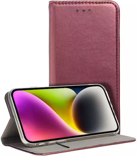 Techwave Smart Leather Book Δερματίνης Μπορντό (Redmi Note 12 5G / Poco X5 5G)