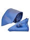 Herren Krawatten Set Gedruckt in Blau Farbe