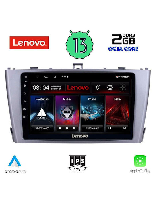 Lenovo Sistem Audio Auto pentru Toyota Avensis 2009-2015 (Bluetooth/USB/WiFi/GPS/Apple-Carplay/Android-Auto) cu Ecran Tactil 9"