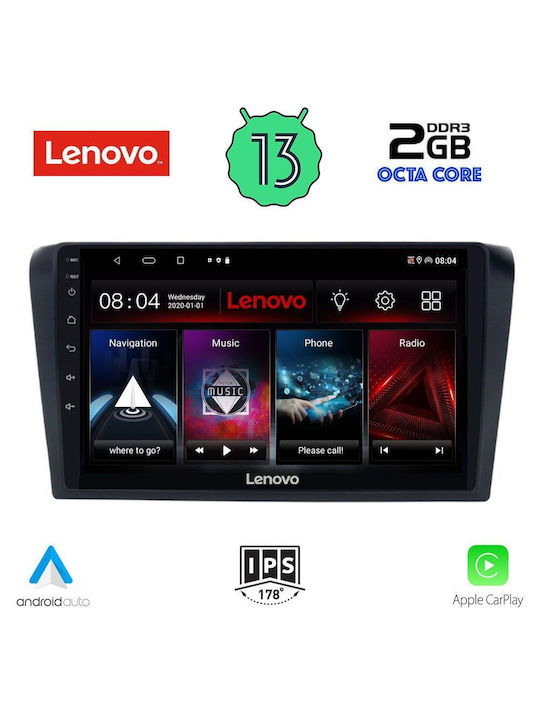 Lenovo Ηχοσύστημα Αυτοκινήτου για Mazda 3 2003-2008 (Bluetooth/USB/WiFi/GPS/Apple-Carplay/Android-Auto) με Οθόνη Αφής 9"