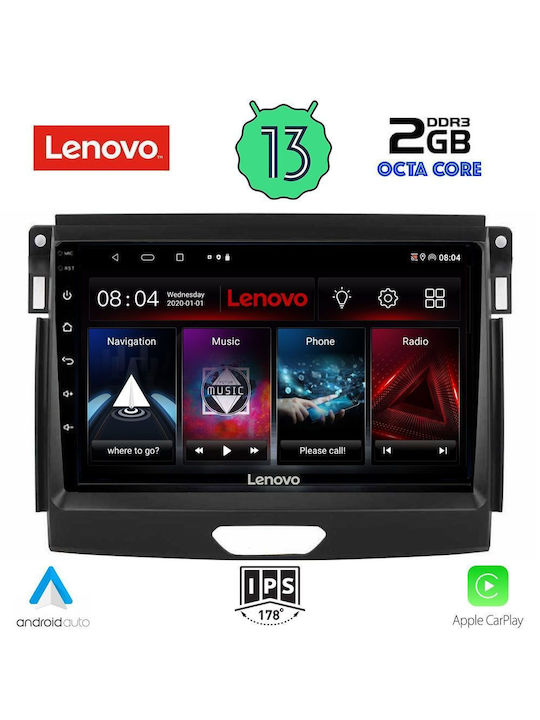 Lenovo Ηχοσύστημα Αυτοκινήτου για Ford Ranger 2018> (Bluetooth/USB/WiFi/GPS/Apple-Carplay/Android-Auto) με Οθόνη Αφής 9"