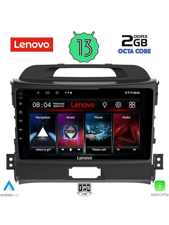 Lenovo Ηχοσύστημα Αυτοκινήτου για Kia Sportage 2010-2015 (Bluetooth/USB/WiFi/GPS/Apple-Carplay/Android-Auto) με Οθόνη Αφής 9"