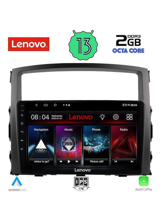 Lenovo Car-Audiosystem für Mitsubishi Pajero 2006-2013 (Bluetooth/USB/WiFi/GPS/Apple-Carplay/Android-Auto) mit Touchscreen 9"