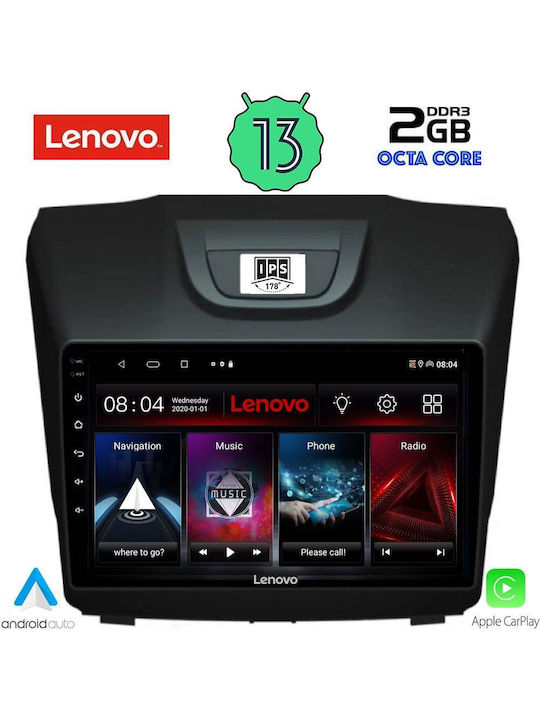 Lenovo Sistem Audio Auto Isuzu D-Max 2012> (Bluetooth/USB/WiFi/GPS/Apple-Carplay/Android-Auto) cu Ecran Tactil 9"