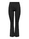 Women's Fabric Flared Pants Black