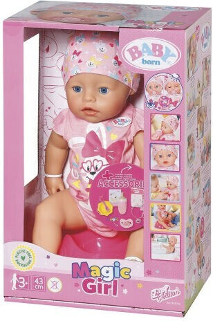 ZAPF Creation Baby Born Set Papușă Bebe Magic Girl Pentru 3+ Ani 43 Cm