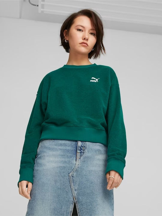 Puma Women's Fleece Sweatshirt Green