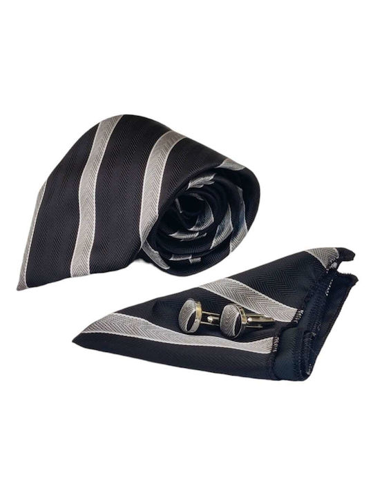 Men's Tie Set Monochrome Black